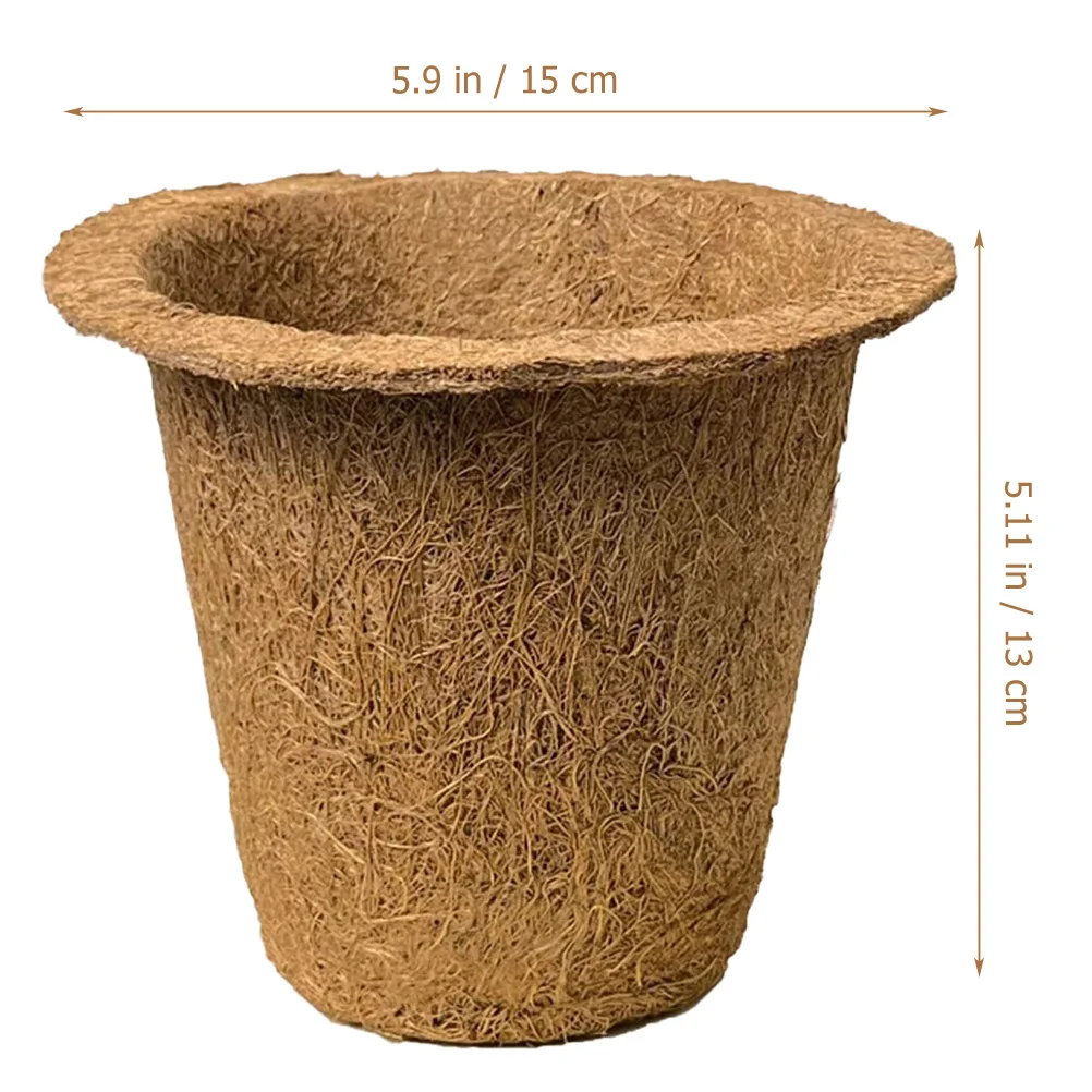 

6Pcs Coir Nutrition Cup Nursery Pots Easy Transplanting Garden Plant Holders Small Flower Pots Balcony Home Decoration