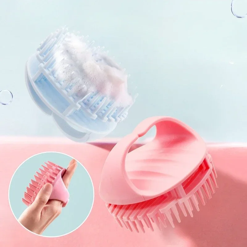 Shampoo and brush hair cleaning exfoliation silicone scalp massage hair comb to relieve fatigue shower brush hair care tool