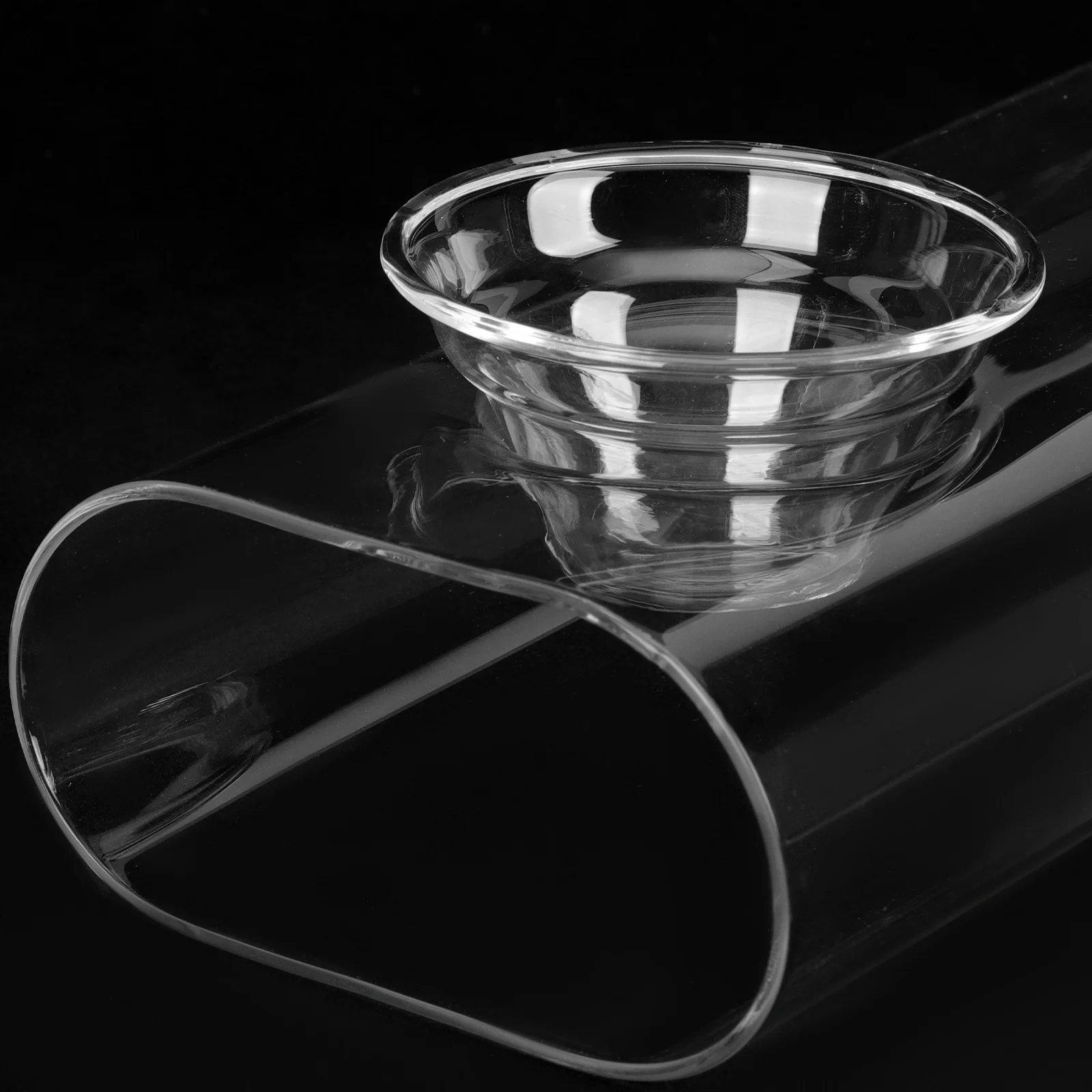 

1Set Glass Food Bowl Creative Design Ice Chamber Bowl for Cereals Snacks Ice Cream and Desserts Glass Caviar Chiller Server