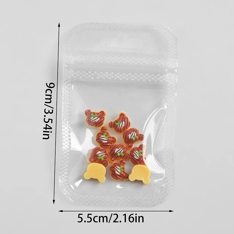 10Pcs Cute Bread Bear Nail Art Decoration Simulation Accessorie Resin Nail Charm Girl Nail Art Enthusiasts DIY