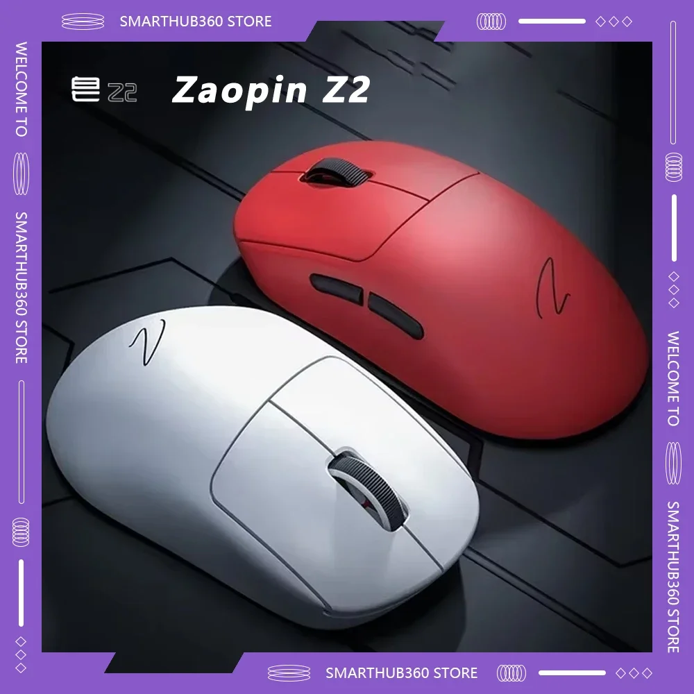 

Zaopin Z2 Paw3395 Tri Mode Lightweight Wireless Mouse 4k Return E-Sports Mouse Gamer Accessory for Computer Gaming Mice Man Gift