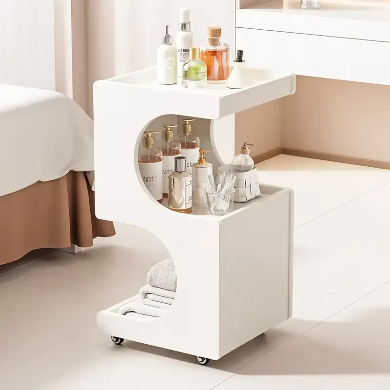 Beauty Salon Trolley Cart with Removable Shelf Skin Management Instrument Storage Cosmetic Tool Cart for Spa Clinic Use