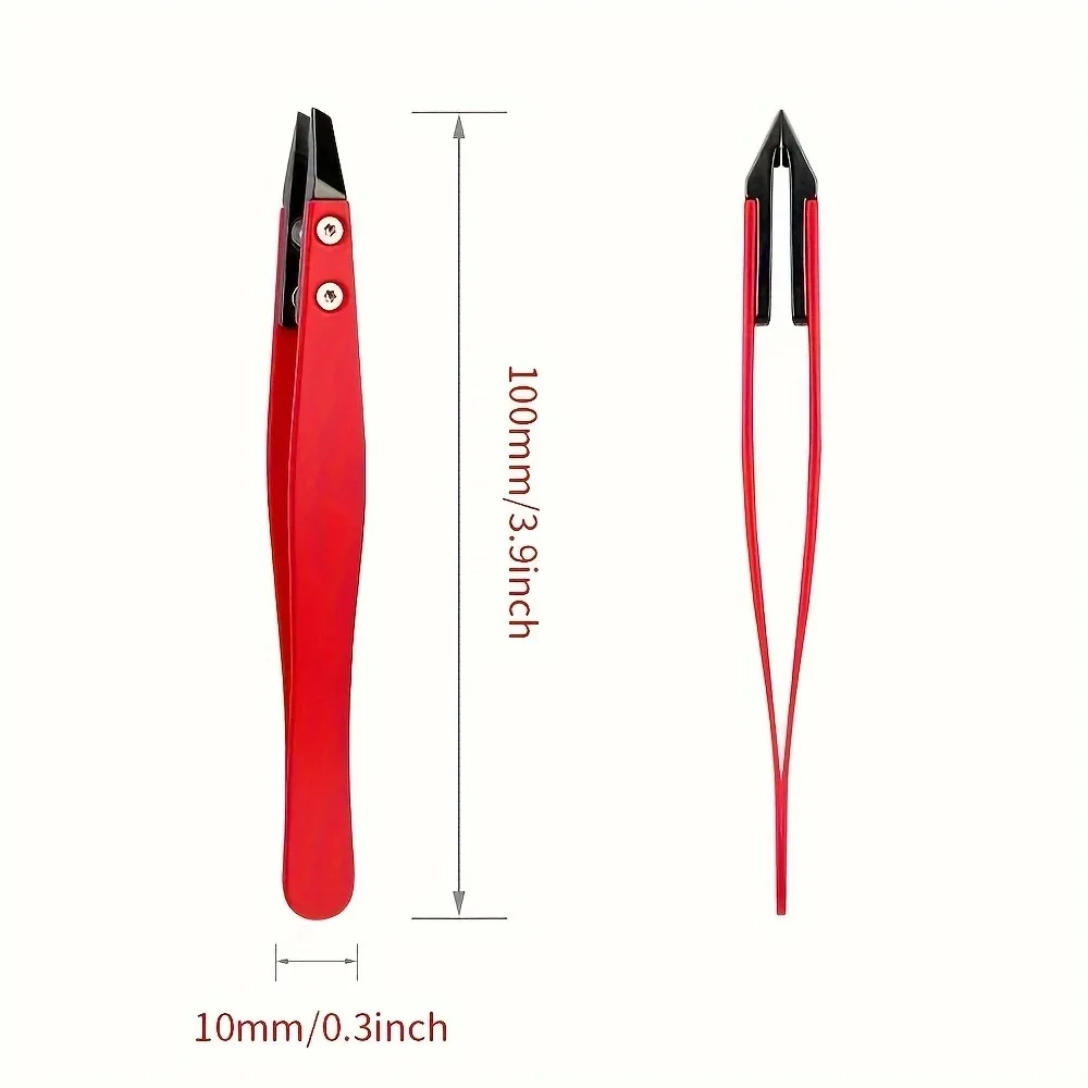 Zirconia Ceramic Eyebrows Tweezers Tips Edges Pointed Tweezers Eyelash Tweezers Stainless Steel Eyebrows Beards Hair