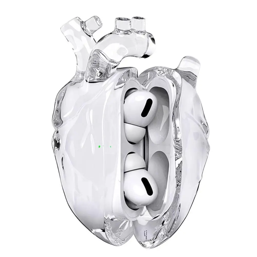 Music Heart Shaped Earphone Protective Cover For Airpods Pro/pro2 3 Liquid Silicone Protective Case Anti-Fall Earphone