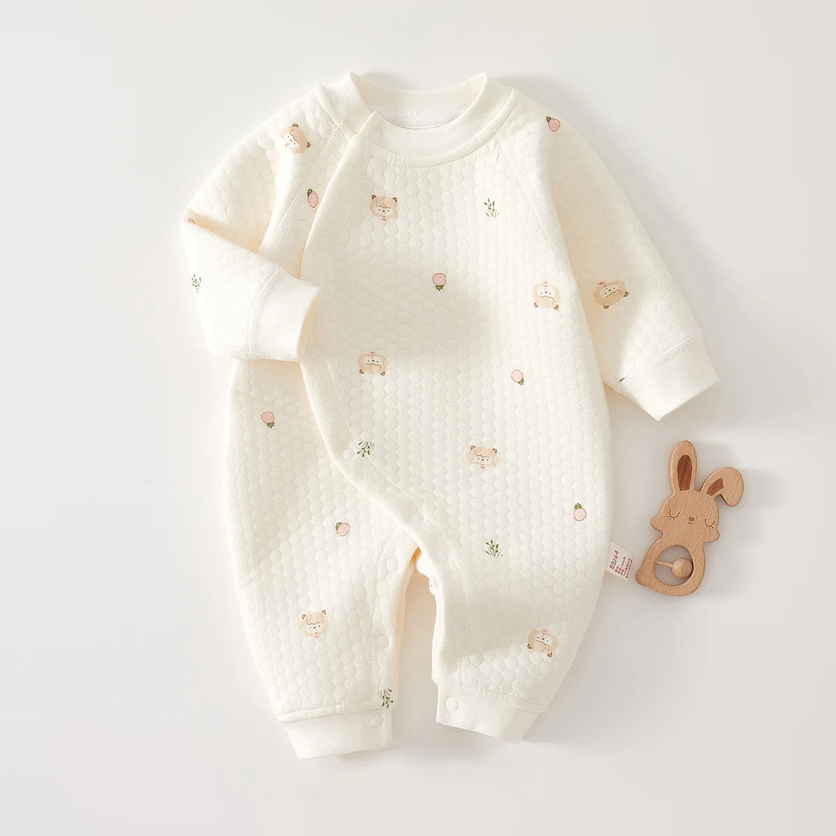 Baby Boy and Girl Cute Jumpsuit Infant 0-18 Month Spring Autumn Pure Cotton Printed Pattern Bodysuit  Baby Outdoor Warm Clothes