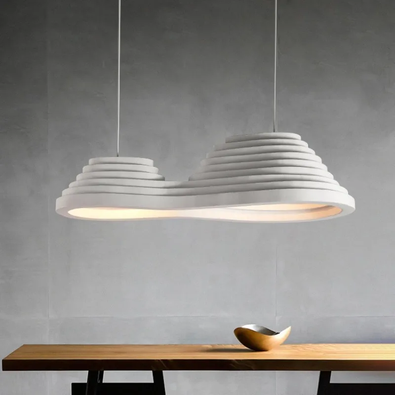 Nordic Resin Pendant Lights Cream Style Minimalist Design Bar Kitchen Island Dining Table Office Wabi Sabi Hanging Chandeliers