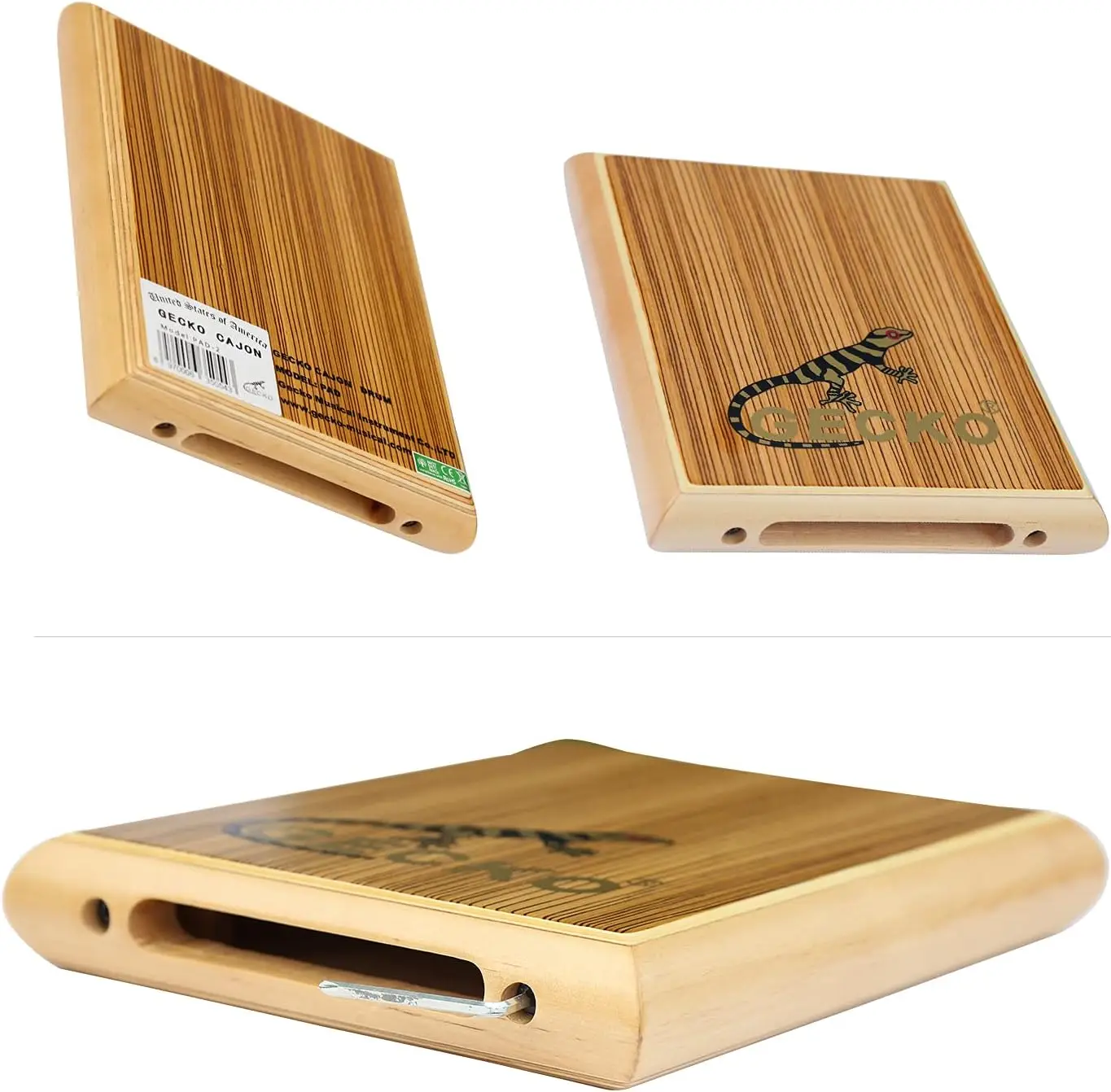 

Gecko PAD-2 Natural Goat Skin Drum Box For Snare Stand Street Instrument Portable Percussion Box Wooden Travel Cajon