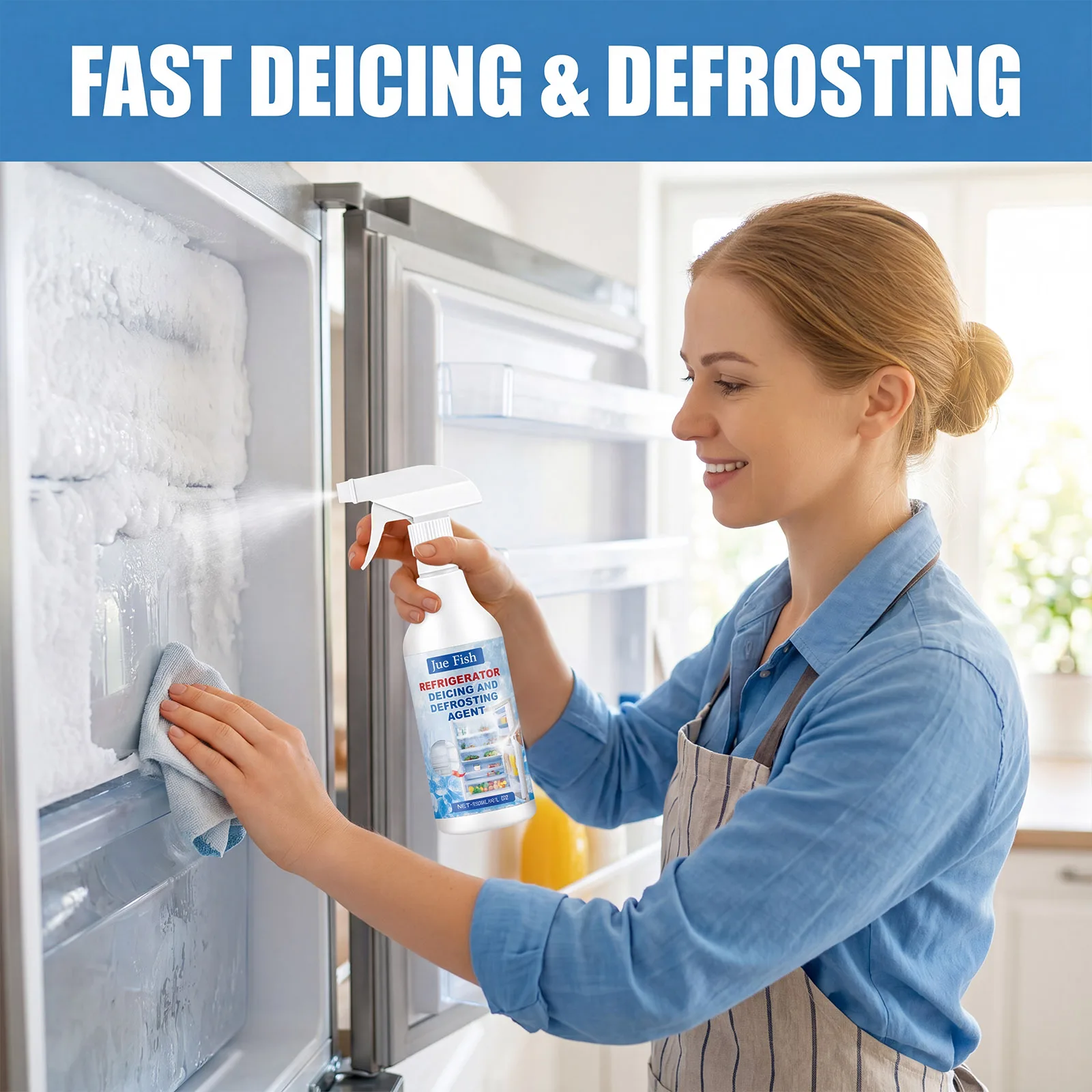 Fridge Freezer Defroster Spray Ice Melter Quick De Icing Remover Anti Frost Build Up Preventer Household Kitchen Appliance Care