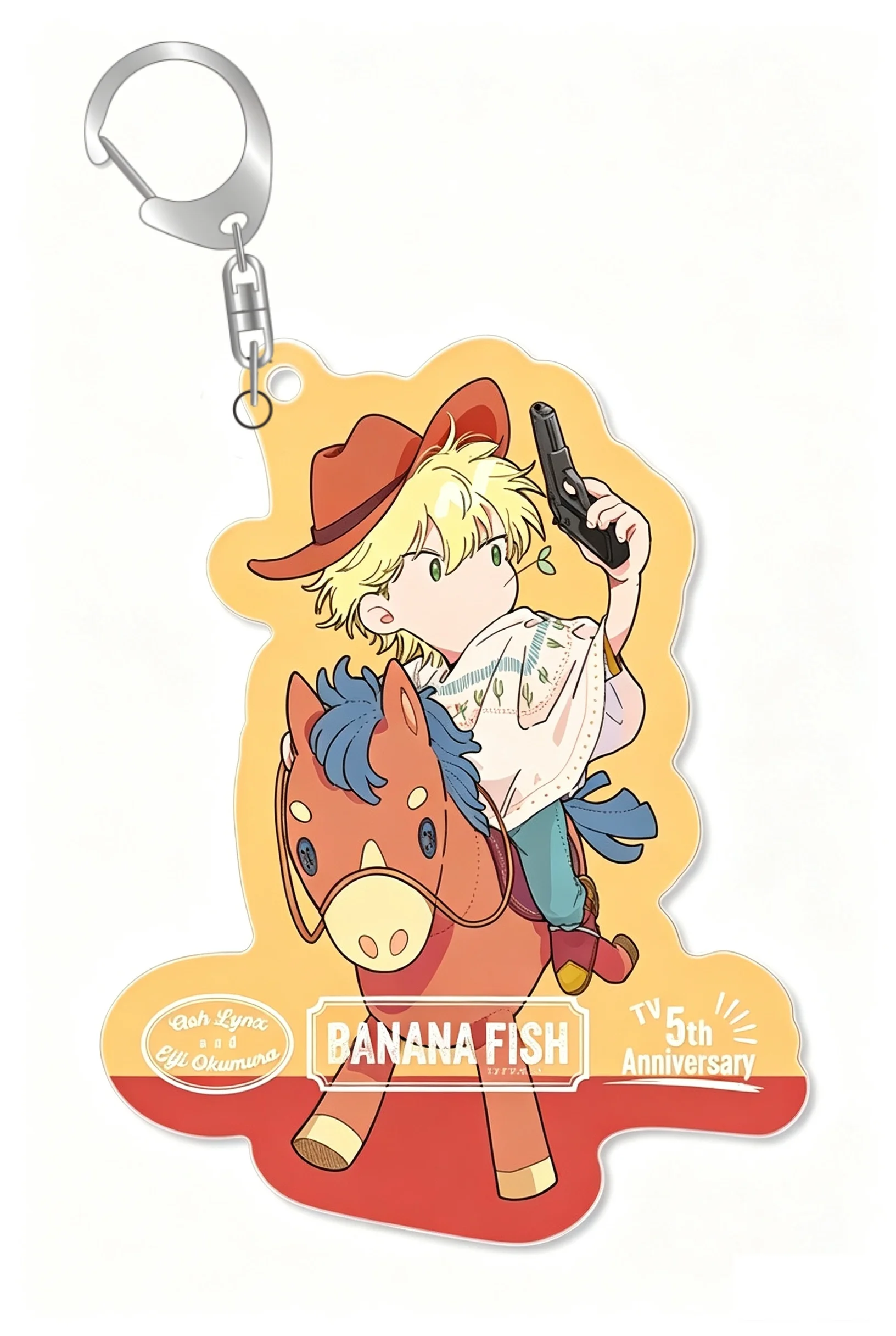 High Pixel 6cm Anime BANANA FISH Figure Display Anime Keychain Goods Desk Decoration Ornament Unisex  Acrylic Stand Accesorios