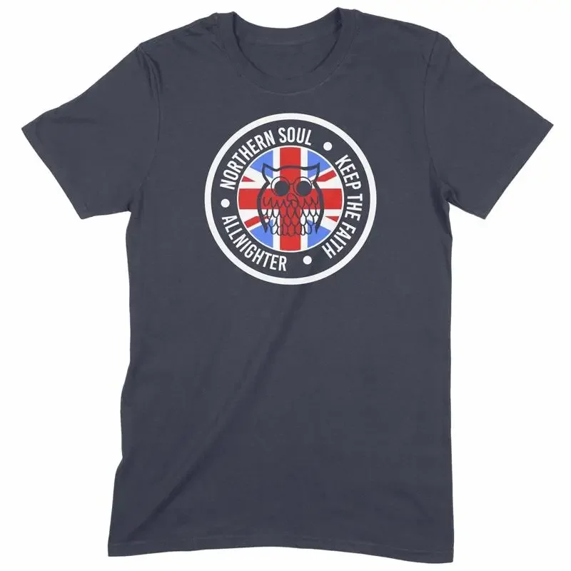 Northern Soul Night Owl Union Jack Men'S T Shirt