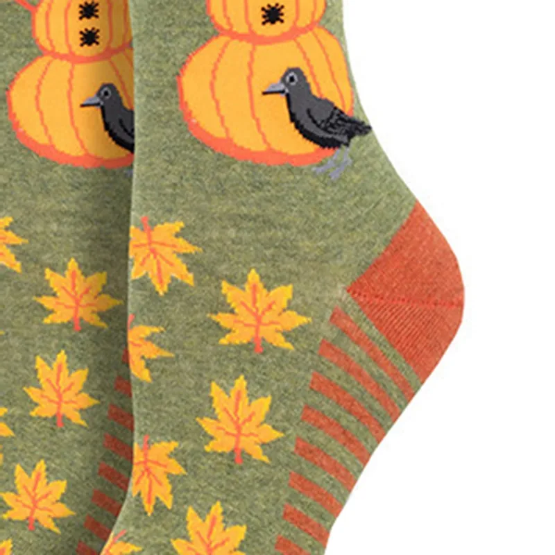 Halloween Novelty Crew Socks Pumpkins Ghost Witch Funny Colorful Socks for Women Men