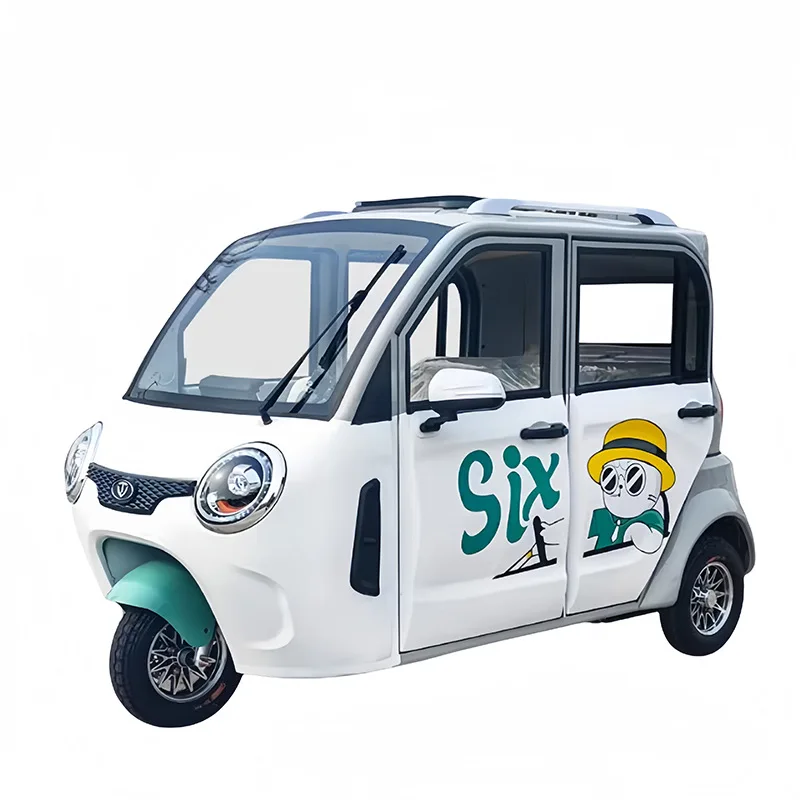 

Si-X Tricycle Enclosed Electric 4-Seat 60V58A Transport for Adults Children 60v Battery Car with Shed