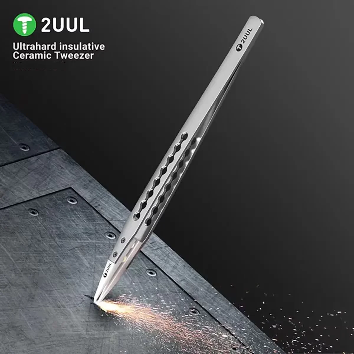 2UUL TW31 Ultrahard Insulative Ceramic Tweezer Anti-Static For Mobile Chips Tweezers Mobile Phone/CPU/IC/PCB Repair Tweezers