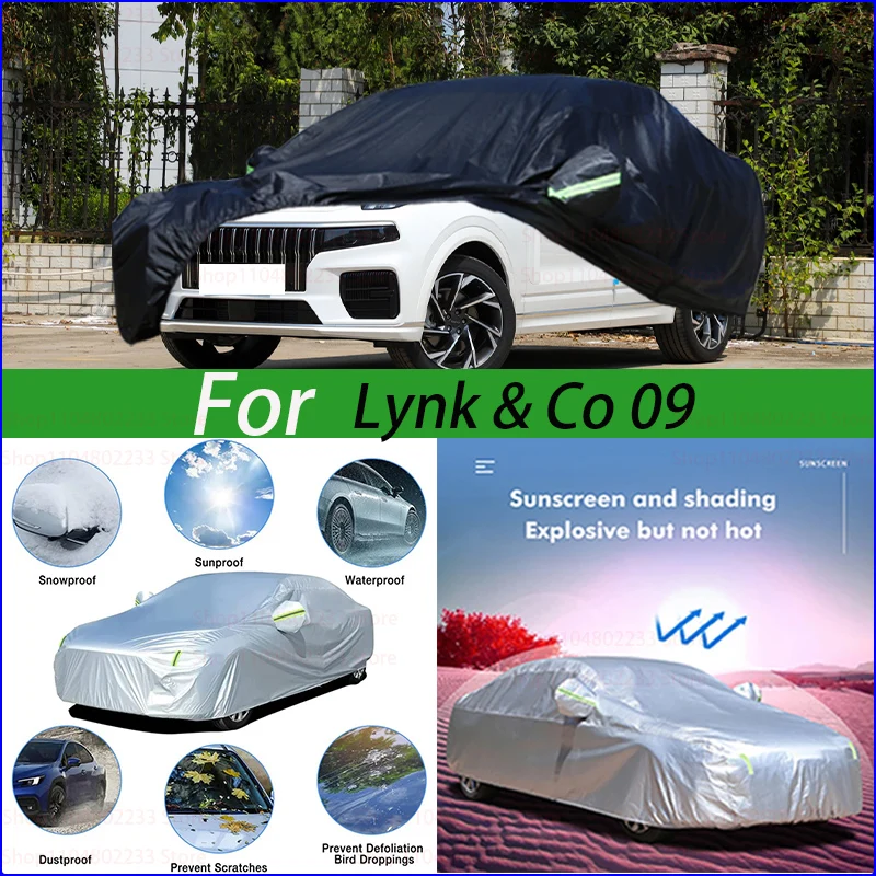 

Car Cover Universal Protective Cover,Anti Aging,Auto Dustproof Anti-Rain Snow Waterproof For Lynk & Co 09