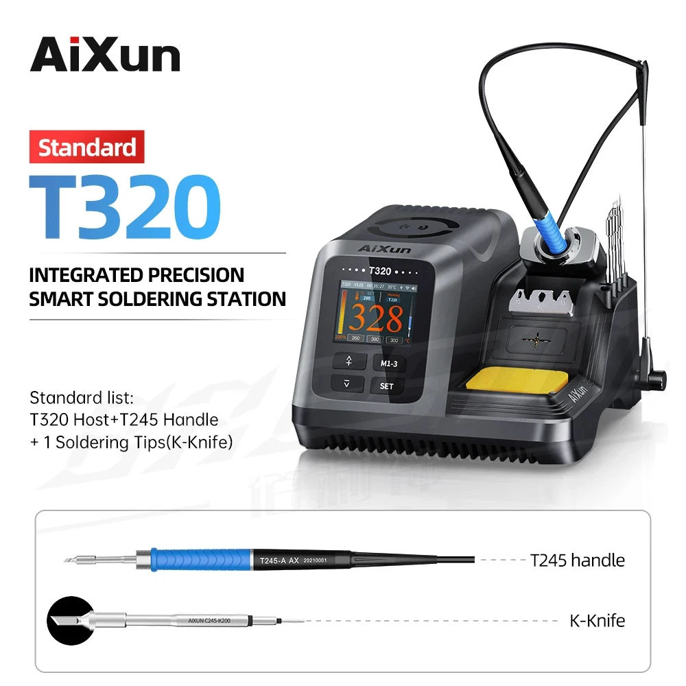 AIXUN T320 Soldeerstation 200W 2S Verwarming Soldeerpasta T245 C210 Solderen Handvat Tip Voor Mobiele Telefoon Reparatie lasmachine