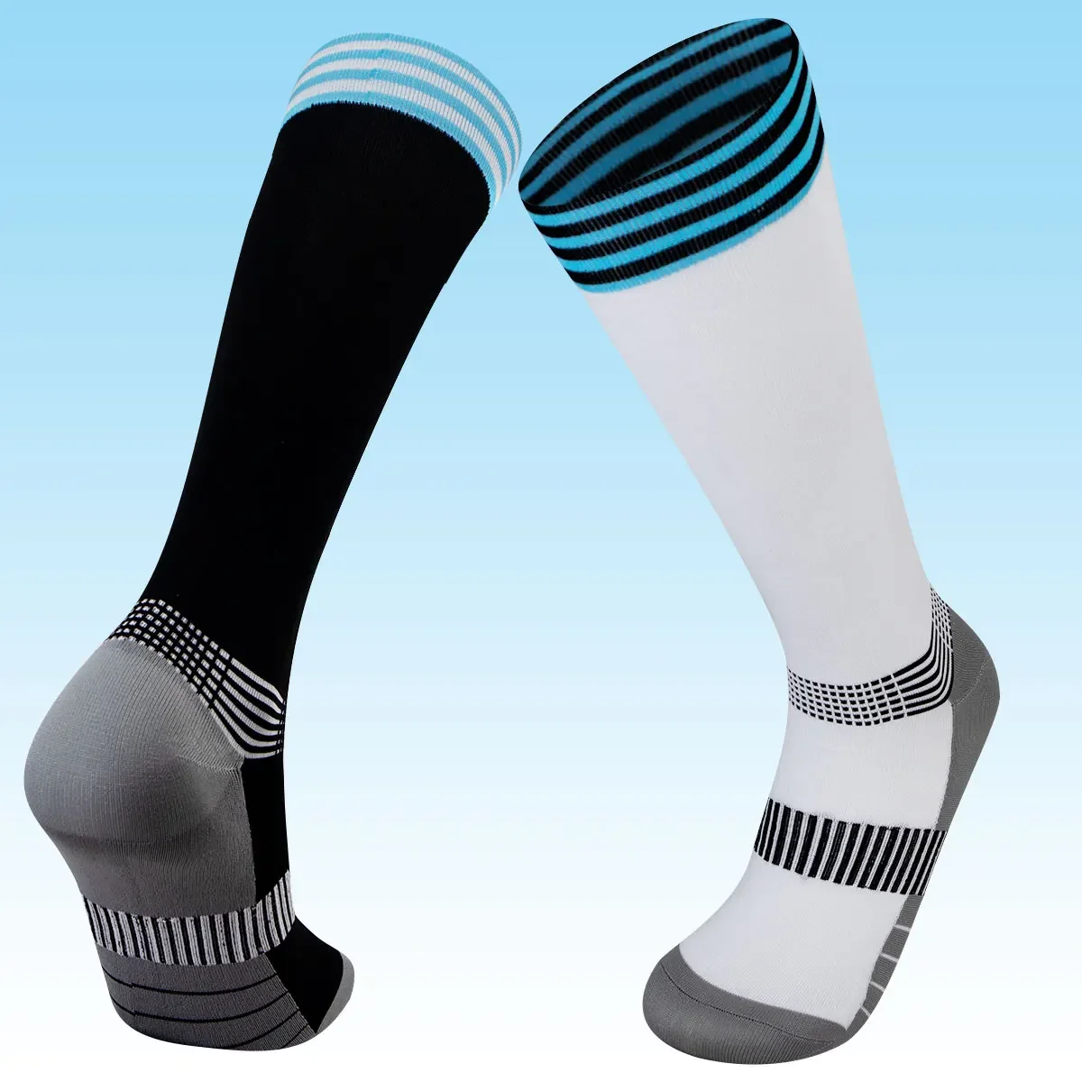 1pairs23-24 الموسم نادي كرة القدم الأوروبي أنماط الأطفال الكبار جوارب لكرة القدم بنين طفل طويل الركبة عالية منشفة أسفل الرياضة جورب