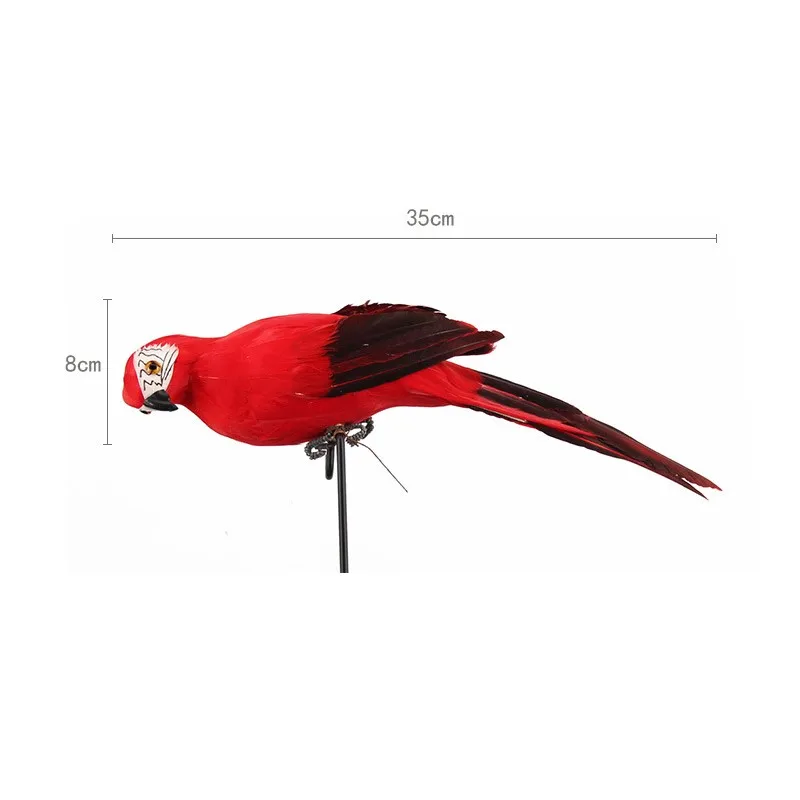 Simulação Parrot Foam Bird para Decoração de Casa, Pena de Pássaro, Arara, Jardinagem, Arte, Pássaro Falso, 25cm, 35cm