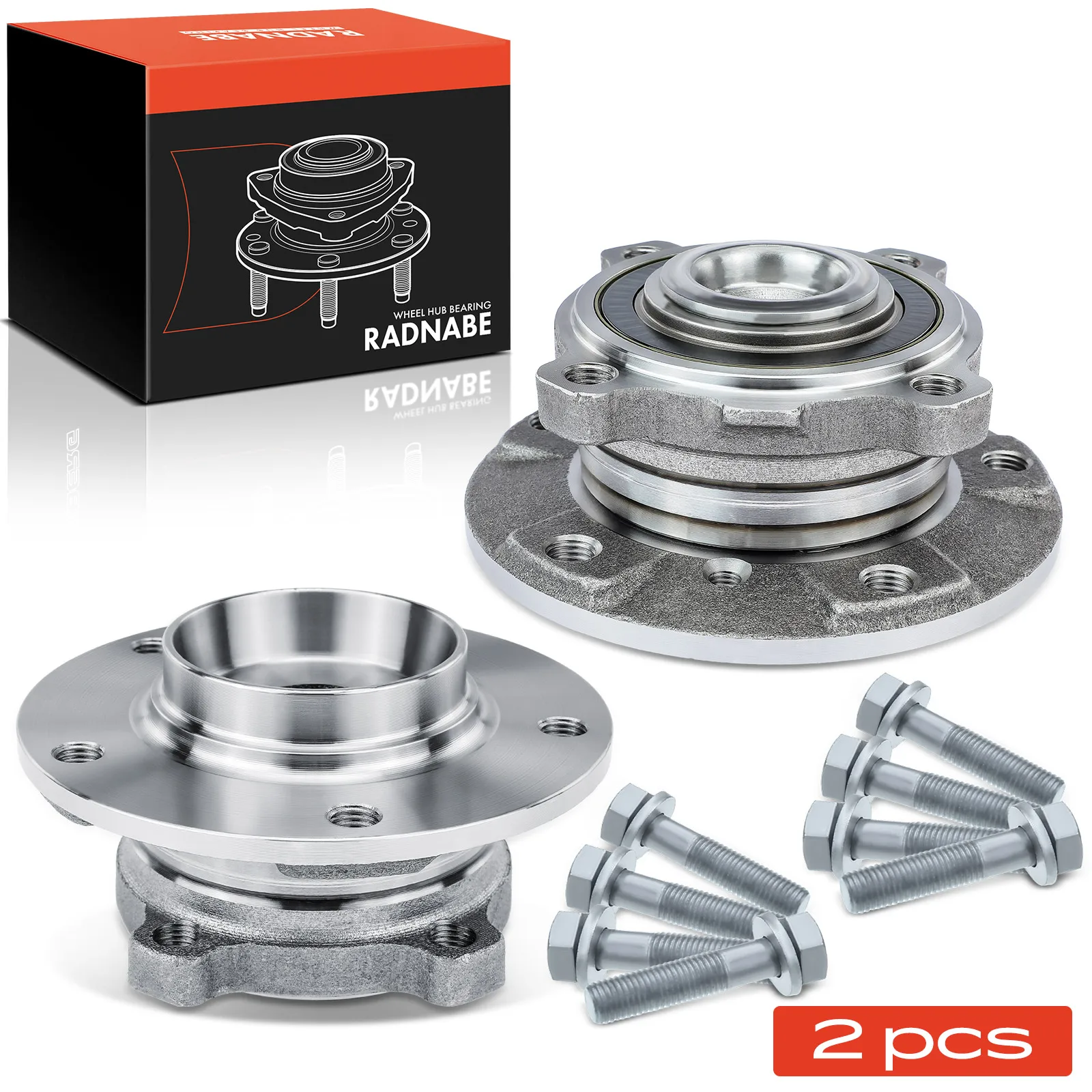Frankberg 2x Wielnaaf Wielgelageringsset Vooras Beide Zijden Voor BMW 5 Serie E60 5 Serie Touring E61 6ER E63 6 Serie Cabrio E64 513210