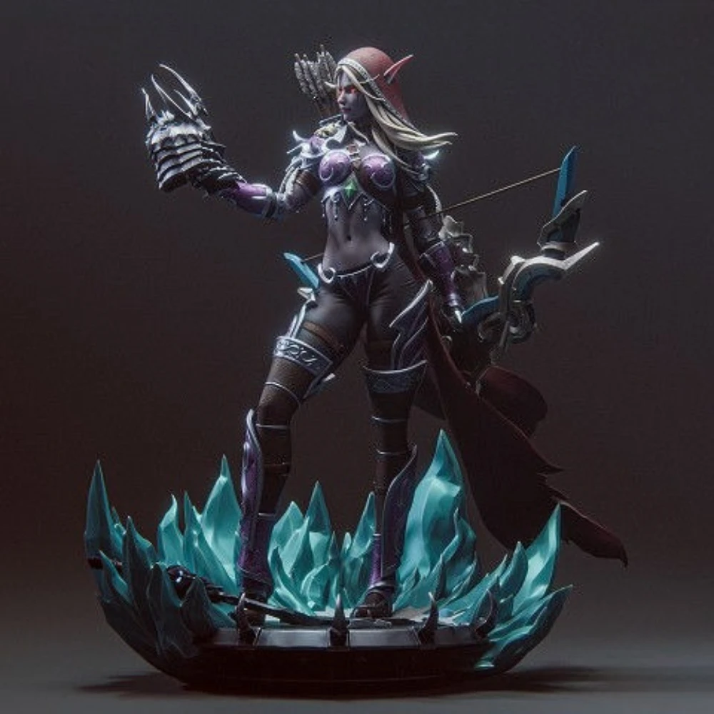 Lady Sylvanas Resin White Mold Molding 3D Printed Model Component Division DIY Coloring Figurines Miniatures