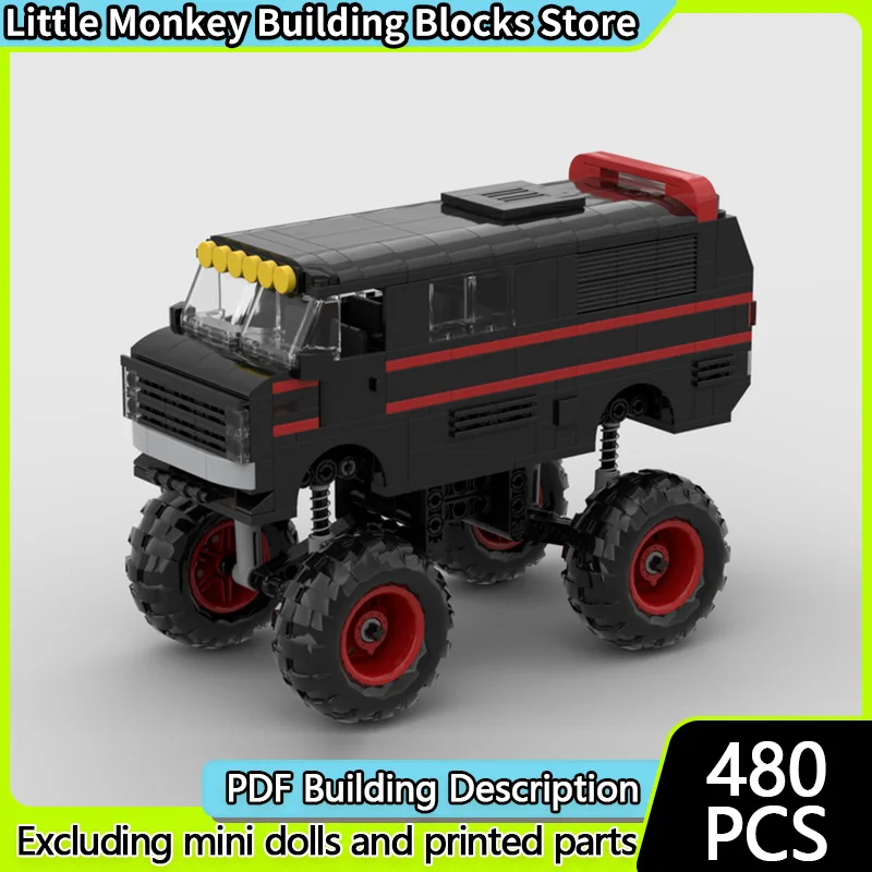 Speed Racing Car Model MOC Building Bricks Monster Truck Van Modular Technology Children Holiday Gifts Assemble Toys Suit