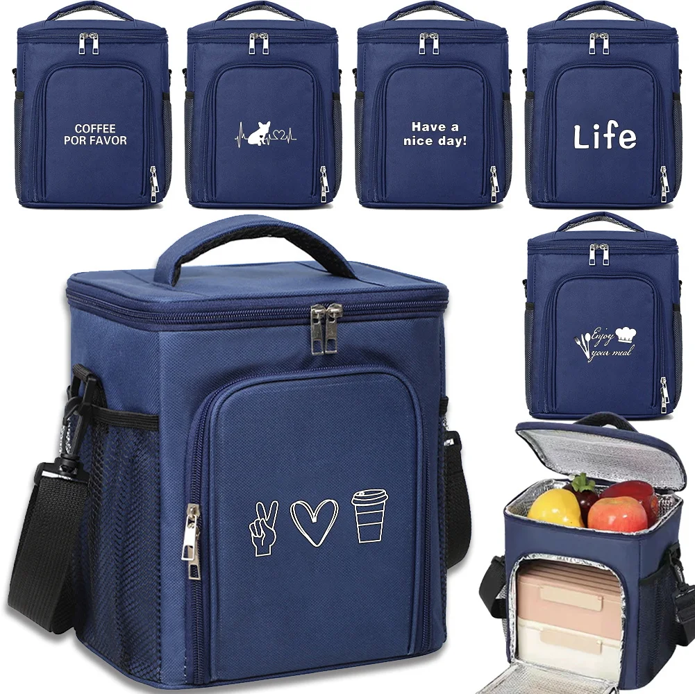 

Ice Pack Food Storage Boxes Insulated Cooler Bag Insulated Thermal Lunch Drink Carrier Food Printing Series Insulated Bags