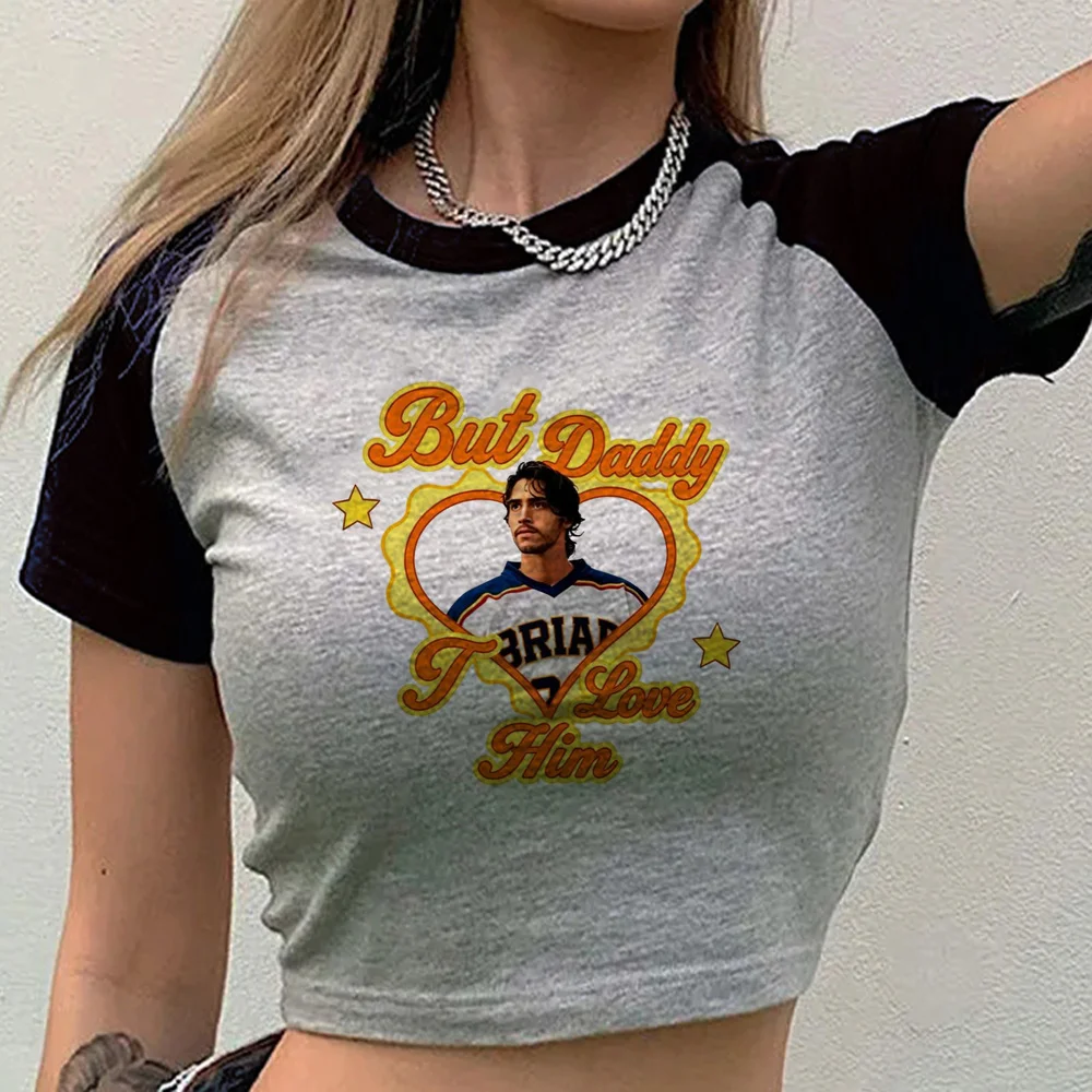 Off Campus cropped top girl japan manga gothic japanese summer shirt emo graphic meme summer