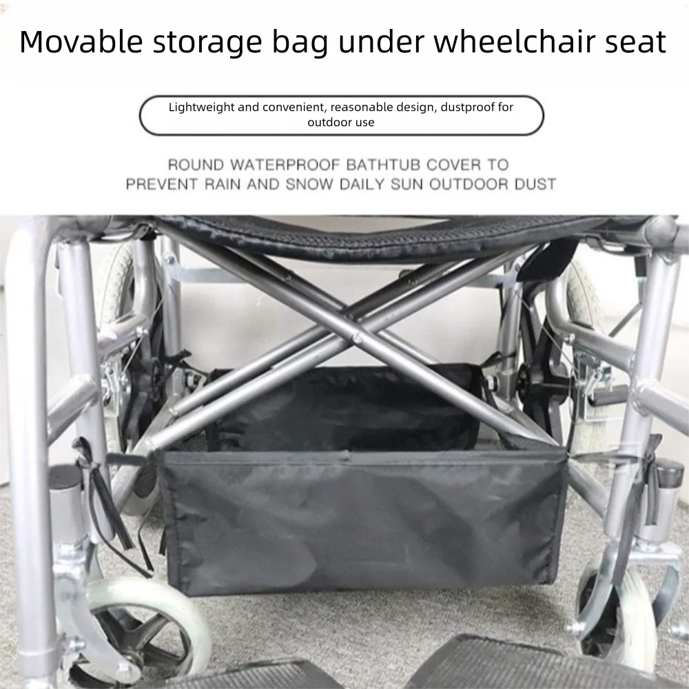 

Hanging Under Wheelchair Storage Bag Folding Mesh Stroller Storage Basket Portable Base Storage Under Table Storage Net