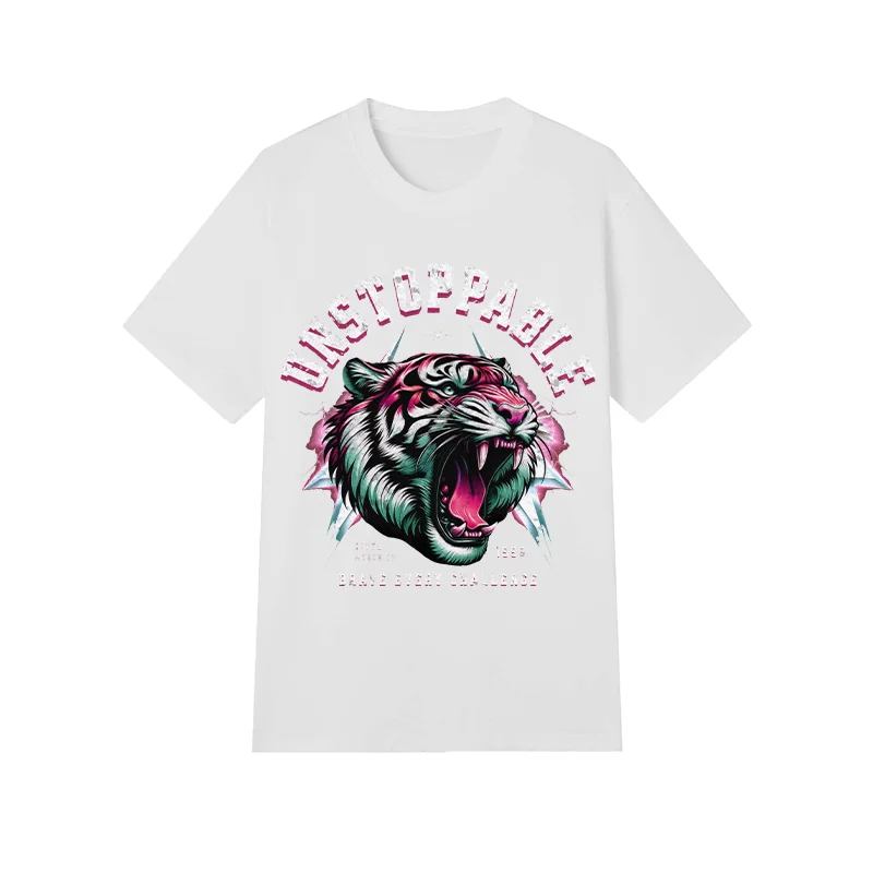 230g Cotton Men T Shirt Fashion Printed Casual Tee High Quality Non Fading Tops Plus Size M 4XL Short Sleeve 1PC