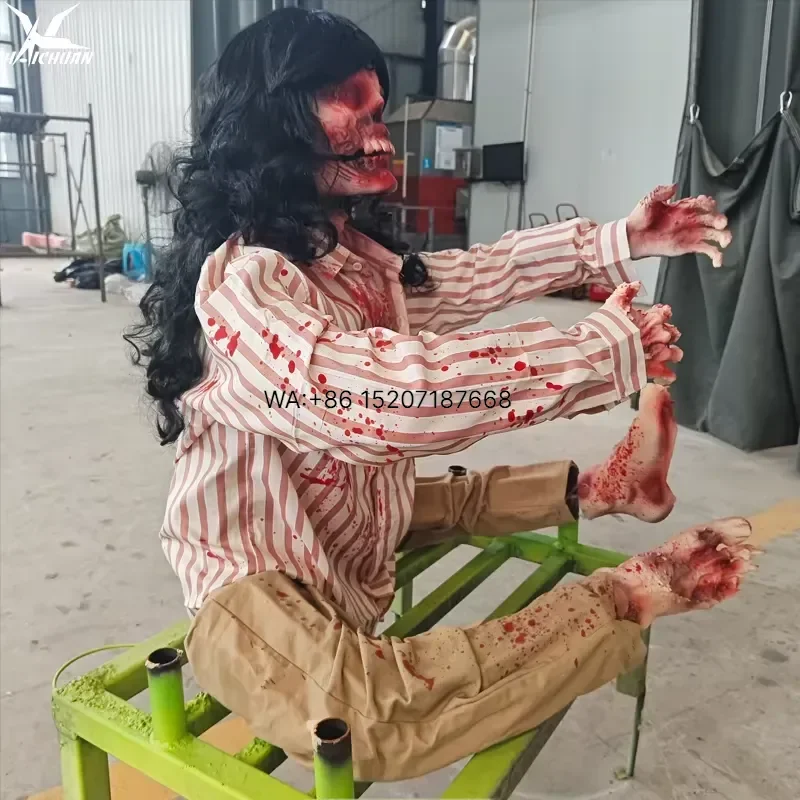 Wmwmnu Hand Holding Zombie Puppet Costume Halloween Animatronic Scary Life Size Ghost 3D Printing for Amusement Park