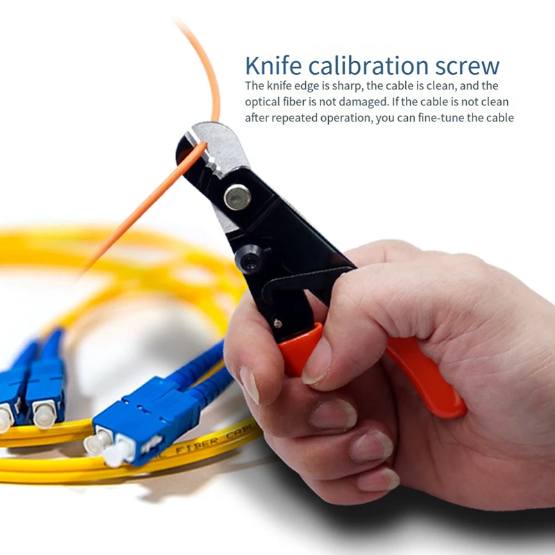 Трехступенчатые плоскогубцы для зачистки оптического волокна, многофункциональный 3-в-1 сетевой инструмент для зачистки оптического волокна, прочный, простой в использовании