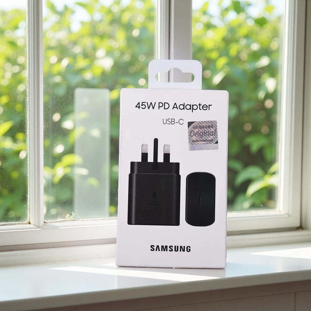 

Зарядное устройство Samsung 45W PD для сверхбыстрой зарядки Galaxy S26 S25 Ultra S24 S23 Plus FE A56 A55 A36 F55 M56 C55 Fold 7 6, адаптер для Великобритании