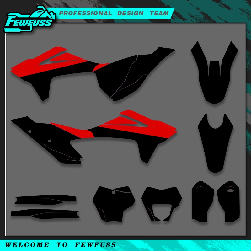 Fewfuss for GASGAS EC MC 21-23 Motorcycle Custom Graphics Decals Stickers, Personalized Number & Name