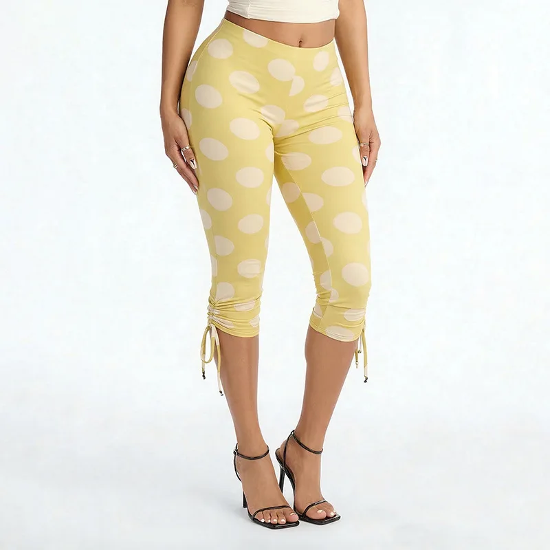Y2K Vintage Women's Low-Rise Rolled Edge Flared Capri Pants Slim Fit Knee-Length Casual Leggings, Cropped Casual Pants