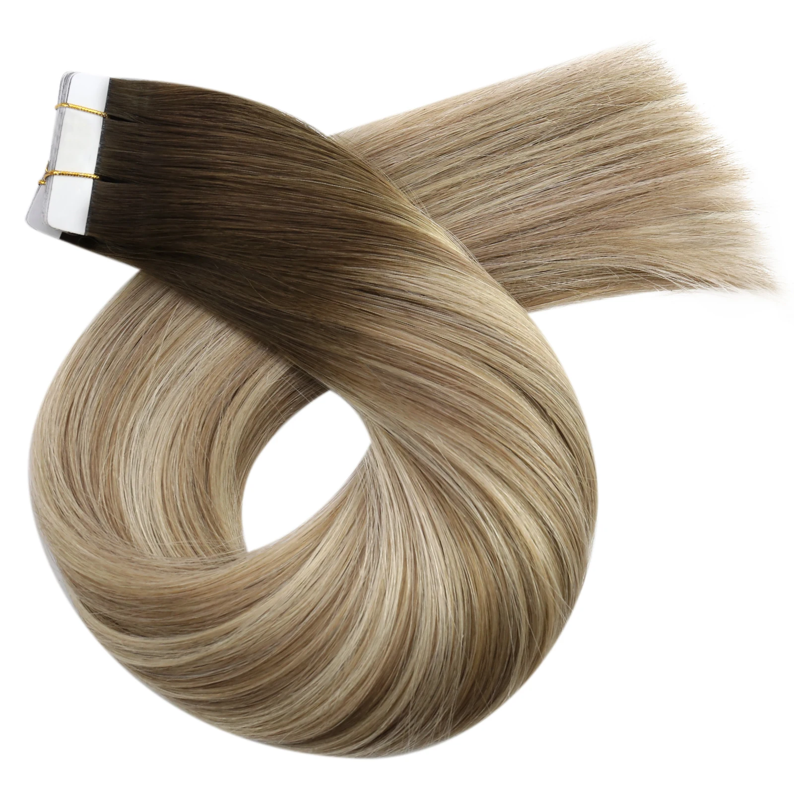 Moresoo Human Hair Extensions Tape In Onzichtbare Balayage Hair Extensions 50G Machine Remy Rechte Tape In Natuurlijke Steil Haar haarextensions echt haar - afbeelding 1