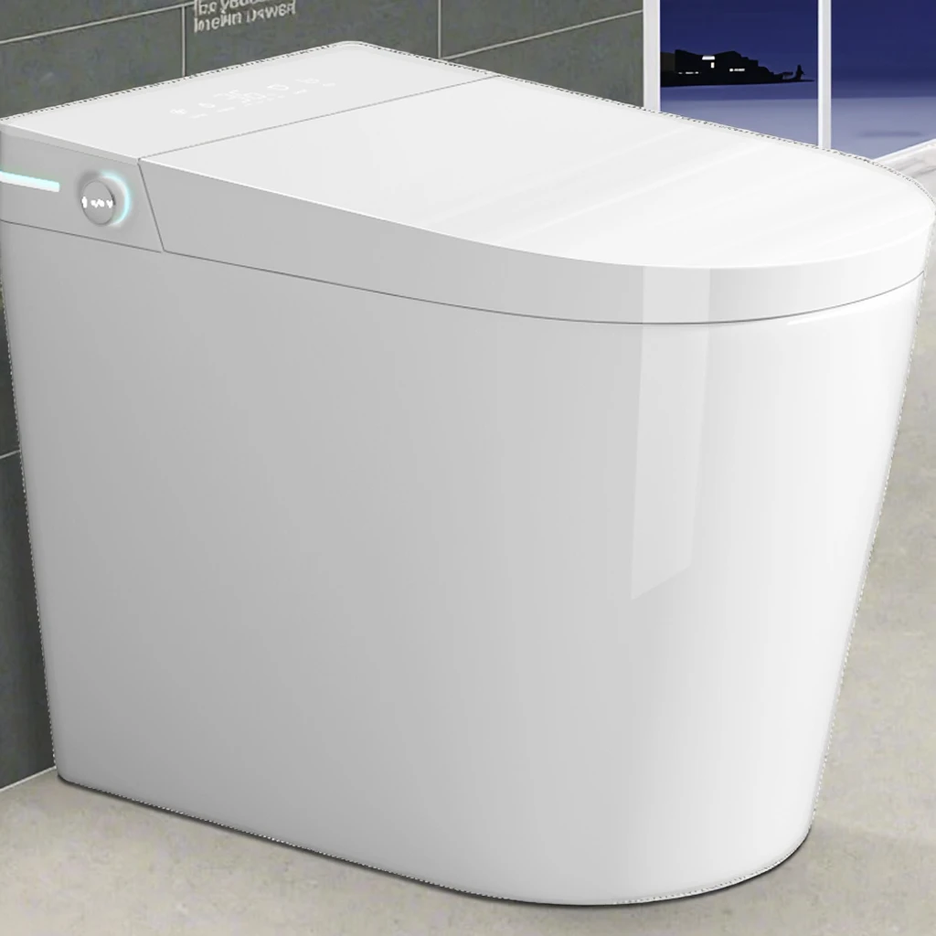 Small Size Intelligent Sanitary Ware Automatic Inductive Ceramic Smart Toilet With Remote Control