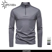 AIOPESON 2025 Camisa solar ligera y transpirable con protección UV para actividades al aire libre para hombre