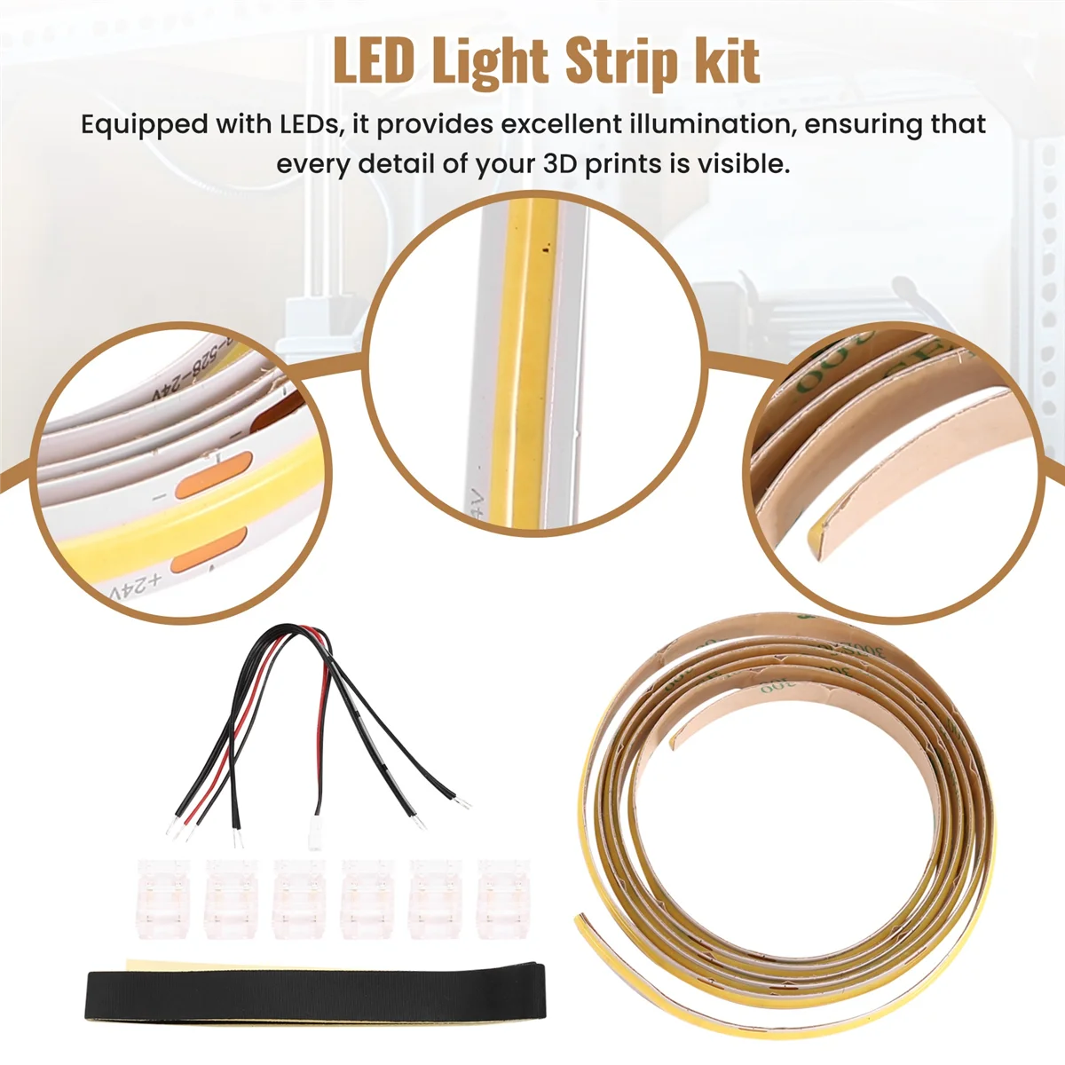 For CREALITY K1/K1 MAX Super Bright 10mm Led COB Fill Light LED for 3D Printer Accesories Vogue