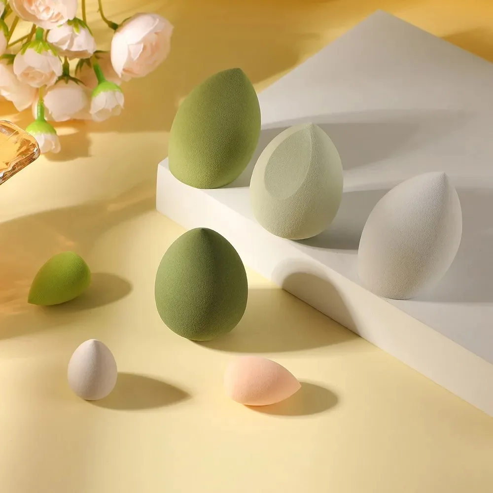 7Pcs Makeup Sponge Set Velour Reusable Foundation Concealer Powder Blender Dry Wet Dual Use for All Skin Types