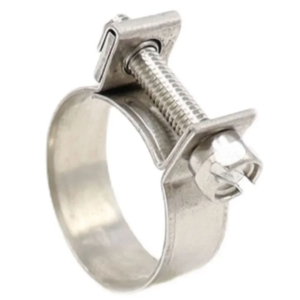 1/5/10/20Pcs Slotted Screw 304 Stainless Steel Mini Oil Tube Clamp Sealed Vibration Proof Adjustable Dia 6-8mm~27-29mm