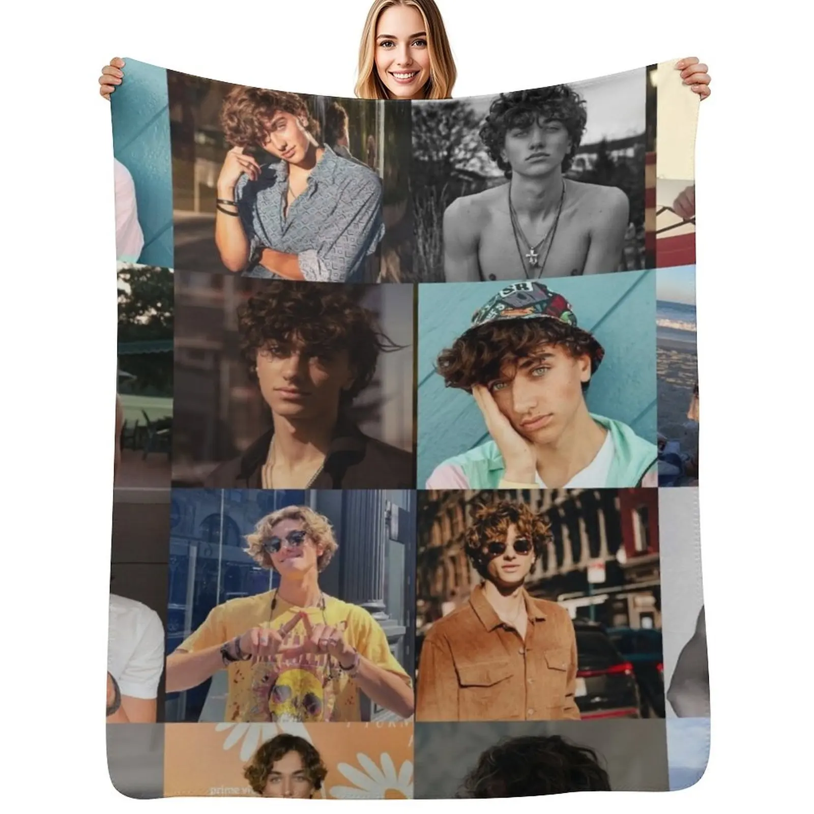 Gavin Casalegno Collage Throw Blanket Long Lasting Soft Plush Blanket for Daily Use
