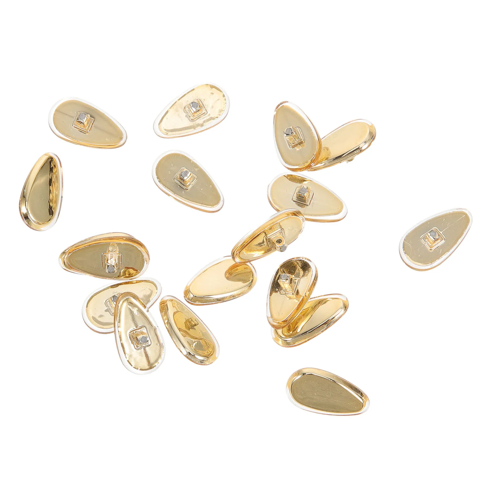

20 Pcs Glasses Nose Pads Cushion Golden Nosepads Non Slip Accessories for Zinc Alloy Eyeglasses