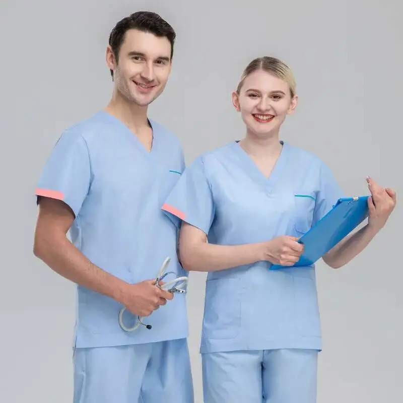 Hand Washing Clothes Female Dentist S Short Sleeved Summer Pet Room Surgical Gowns Clinic Nurse Gowns