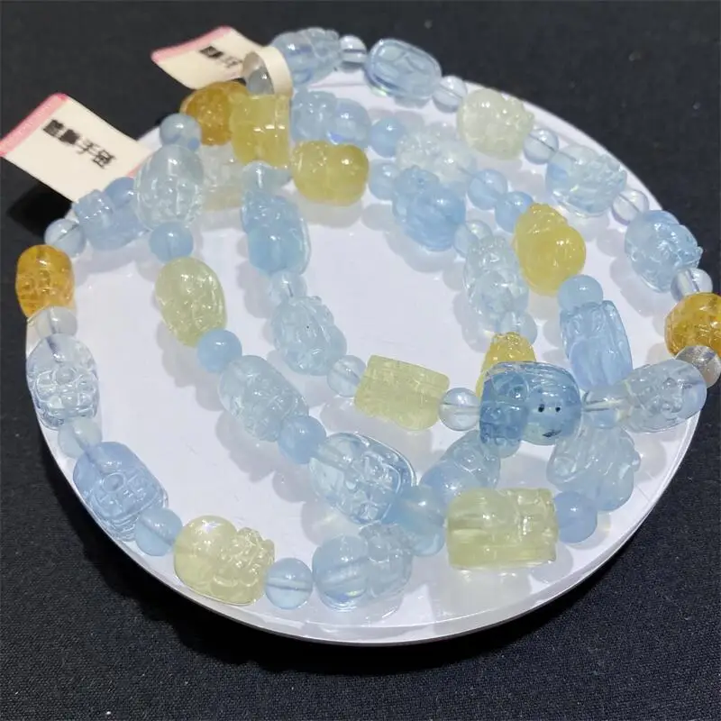 

Натуральный морганит Pixiu ead браслет модные украшения целебный кристалл чакры новогодние подарки 1 шт. 8x12 мм