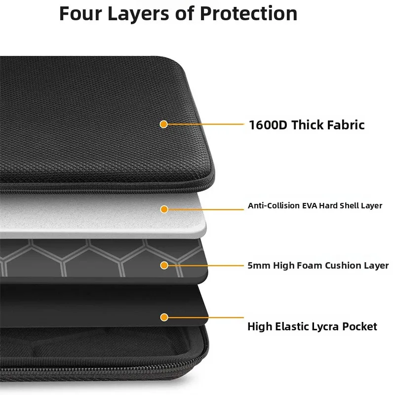 

6 Air Hardell Notebook Cuter Bag Protective Case Anti-Fall Busin Simple Storage Bag Inner Liner for 6 Laptop