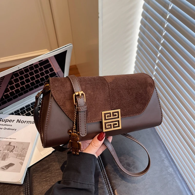 

ZB3297 Нишевая ретро-сумка подмышки в гонконгском стиле, осень-зима 2022, новая модная сумка через плечо на одно плечо, сумка-багет