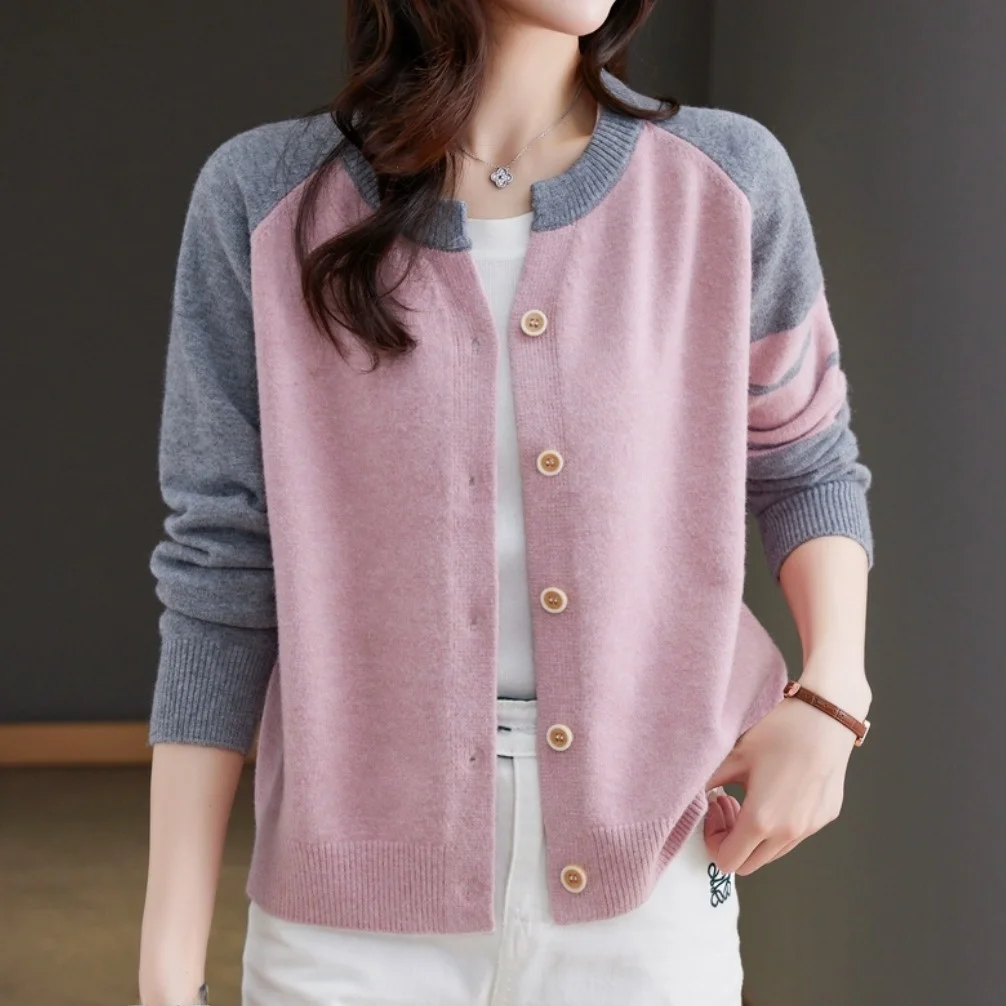 

Faionable ort Женский вязаный кардиган Camere Осень Зима Мягкий Яркий Tead Commute Sle Long Sve круглый Ne Coat