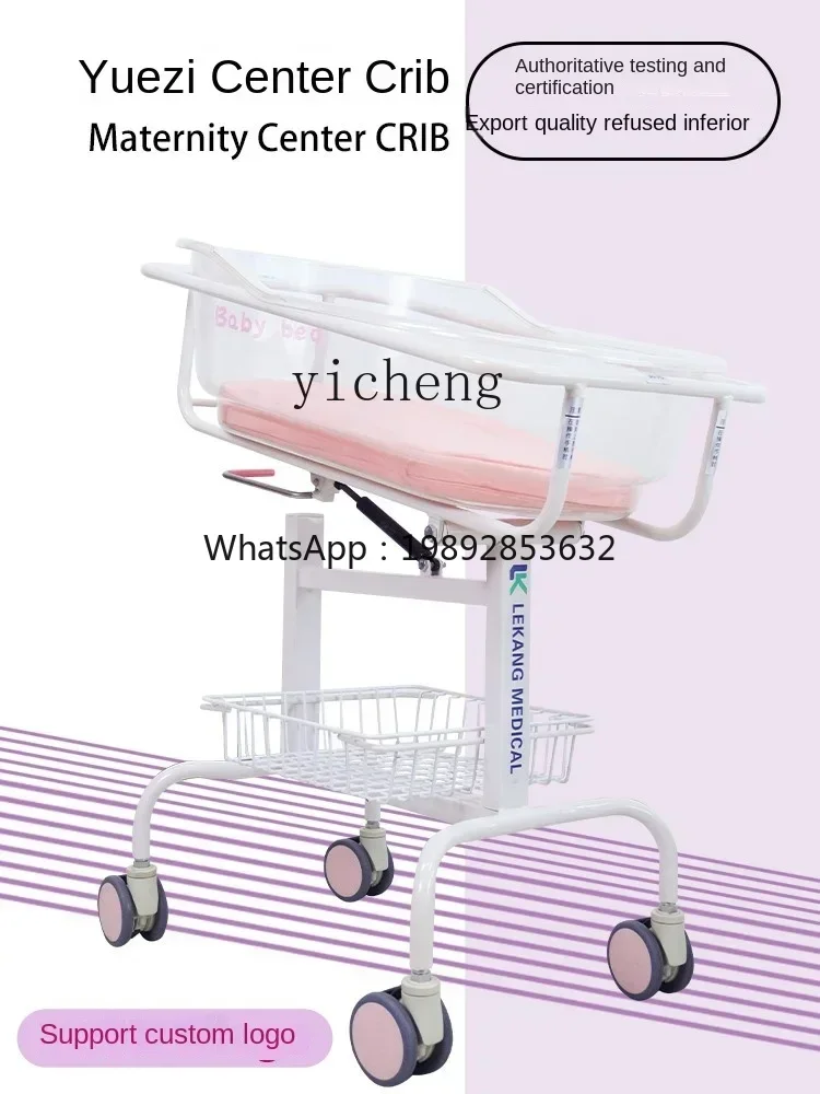 Baby Crib Newborn Children's Bed Fully Transparent Removable Tilting Milk Spilt Prevent Stroller