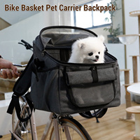 Dog Bike Basket Pet Oxford Cloth Carrier Backpack Expandable Puppy Backpack Pannier for Small Medium Cats Dogs