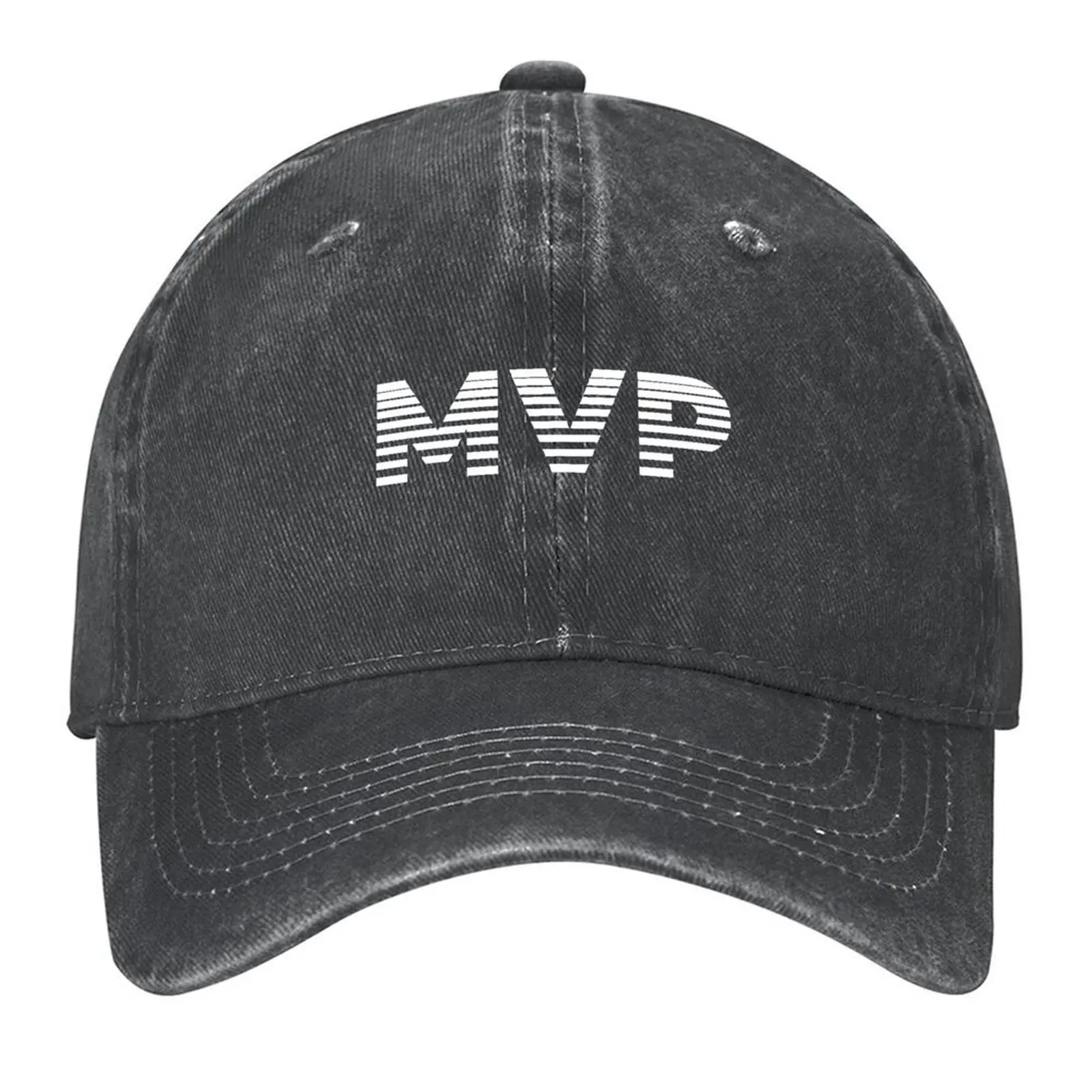 

MVP Striped Text Baseball Cap Uv Protection Solar Hat Sunscreen Designer Hat Snap Back Hat Women's Beach Men's