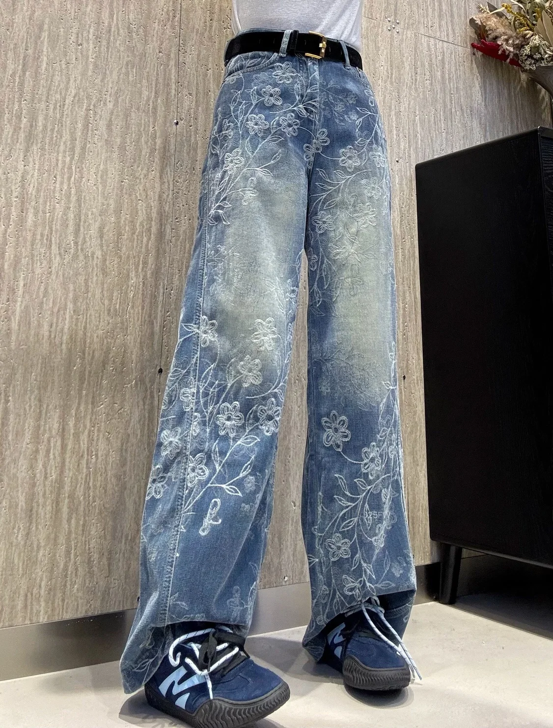 

Loose Casual Pure Color Design Sense Denim Jeans Faionable Women's Autumn New Sle EU Goods Versatile Basic Sle